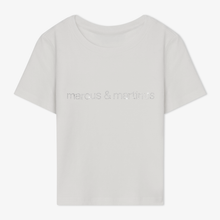 Load image into Gallery viewer, Rhinestone Cropped Tee White - Limited Drop
