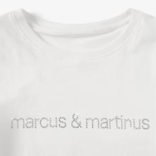 Load image into Gallery viewer, Rhinestone Cropped Tee White - Limited Drop

